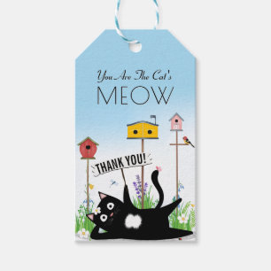Katzen Vögel Garten Danke Geschenkanhänger