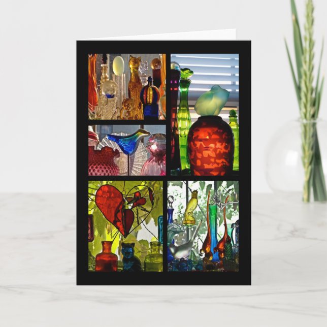 Katzen, Vögel und Frosch Karte (Vorderseite)