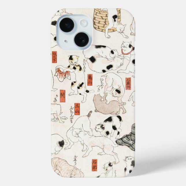 Katzen von Utagawa Kuniyoshi Case-Mate iPhone Hülle (Rückseite)