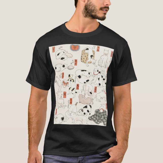 Katzen von Utagawa Kuniyoshi T-Shirt (Vorderseite)