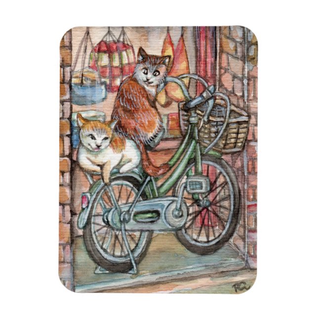 Katzen vor dem Fleischladen Magnet (Vertikal)