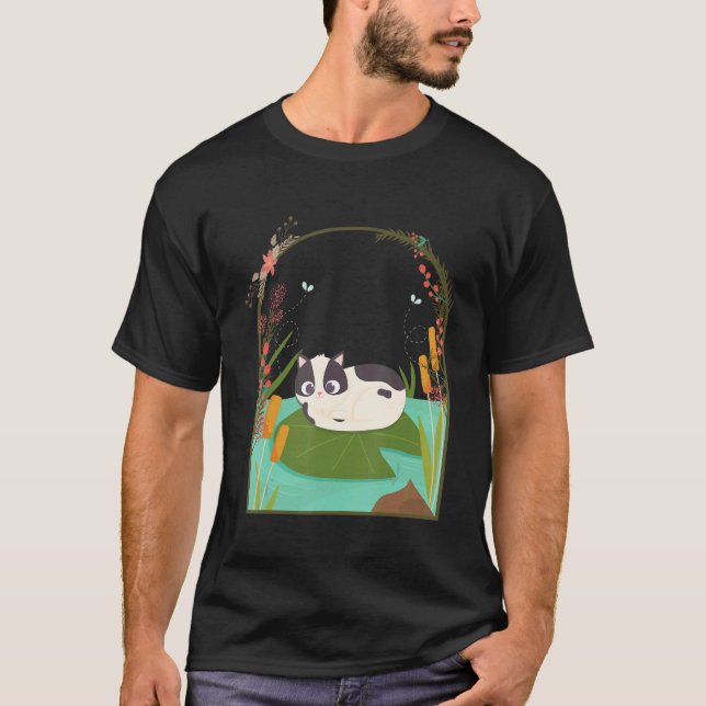 Katzen-Waldkern-Häuschen T-Shirt (Vorderseite)