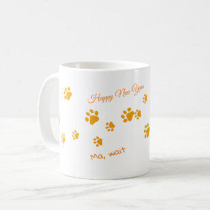 Katzen Walk Orange Paws Tasse