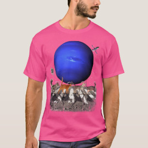 Katzen wandern im Weltraumkatze Astronaut Neptun P T-Shirt