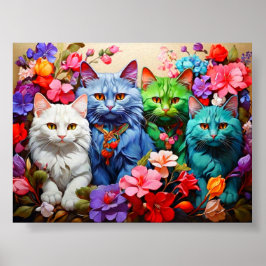 Katzen-Wandkunst für Katzenliebhaber Poster