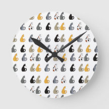 Katzen Wanduhr