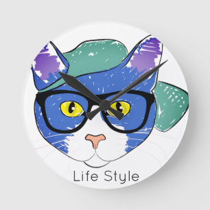 Katzen Wanduhr