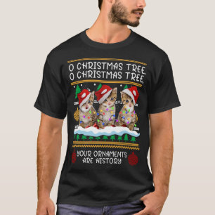 Katzen Weihnachten Lustige Ornamente Schlafanzug F T-Shirt