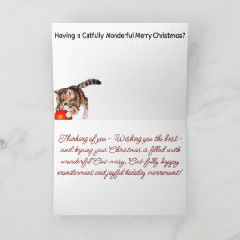 Katzen-Weihnachten Purrfektes Weihnachts-Kitty-Kat Feiertagskarte