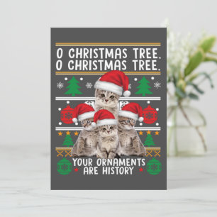 Katzen Weihnachten Shirt Funny Ornaments Pajama Fa Einladung