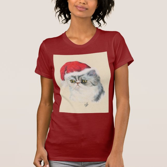Katzen-Weihnachten T-Shirt (Vorderseite)