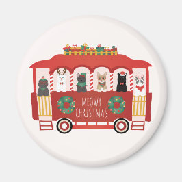 Katzen Weihnachten Trolly Meowy Weihnachten Magnet