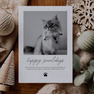 Katzen-Weihnachts-Handschrift-Foto Feiertagskarte