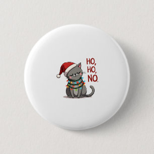 Katzen-Weihnachts-Shirt Kinder Lustiges Santa Katz Button