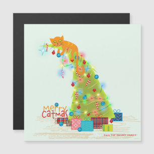 Katzen-Weihnachtsbaum Magnetische Weihnachtskarte Magnetkarte