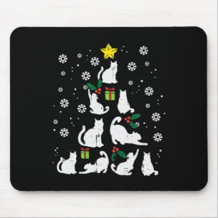 Katzen Weihnachtsbaum Niedliche Katze Lover Xmas W Mousepad