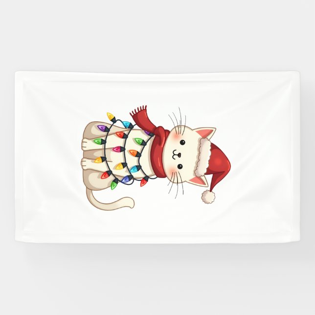 Katzen-Weihnachtsbaum Weihnachten (3) Banner (Horizontal)