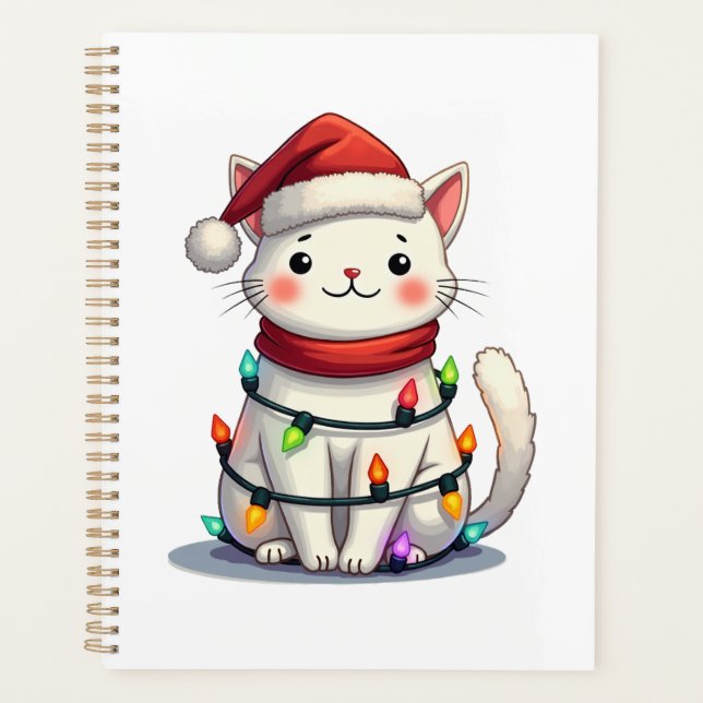 Katzen-Weihnachtsbaum-Weihnachten Planer (Vorderseite)