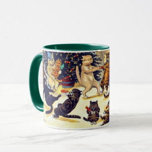 Katzen-Weihnachtsfeier, Louis Wain Tasse