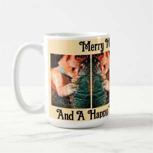 Katzen-Weihnachtsfoto-Text anpassen Kaffeetasse