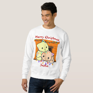 Katzen Weihnachtsgeschenk, personalisierter Name S Sweatshirt