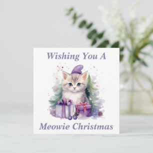 Katzen-Weihnachtskarte Dankeskarte