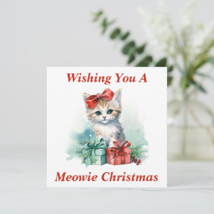 Katzen-Weihnachtskarte Dankeskarte
