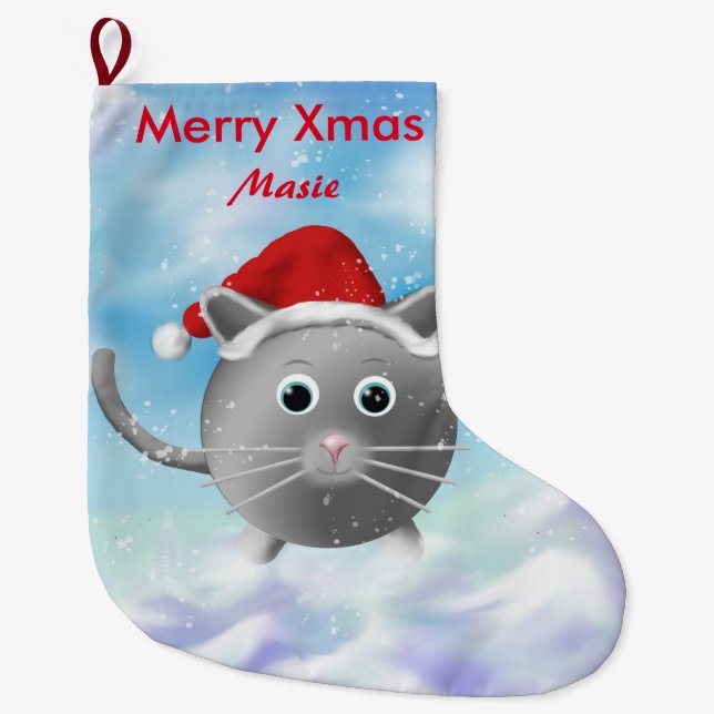 Katzen-WeihnachtsStrumpf Großer Weihnachtsstrumpf (Vorderseite)