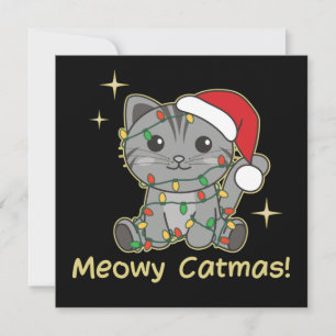 Katzen Weihnachtstiere Niedliche Katzen Meowy Catm Einladung