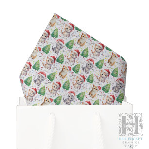 Katzen-Weihnachtstissuepapier Seidenpapier