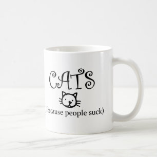 Katzen, weil Menschen sind zum Kotzen Tasse