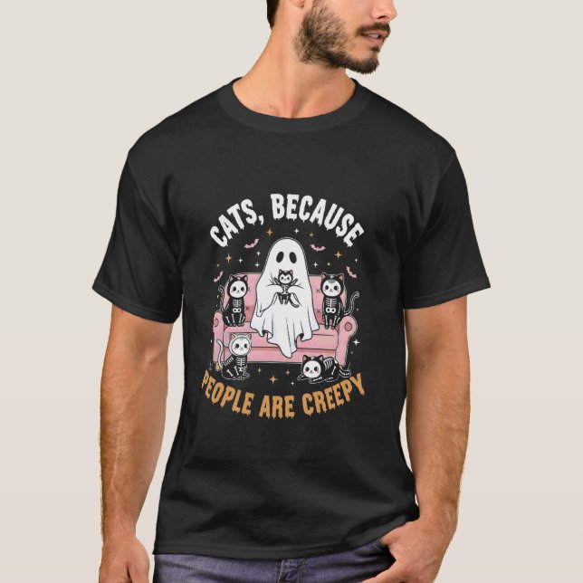 Katzen, weil Menschen unheimlich süße Katzenmutter T-Shirt (Vorderseite)
