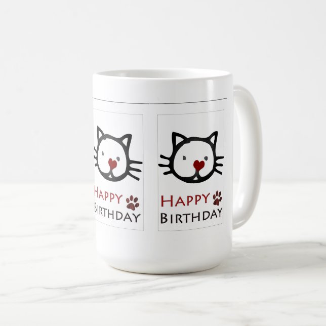Katzen Weiße Katzen Paws Kaffeetasse (VorderseiteRechts)
