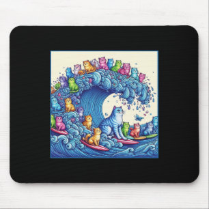 Katzen wellen auf Kamala Funny Cat Lady 1 Mousepad