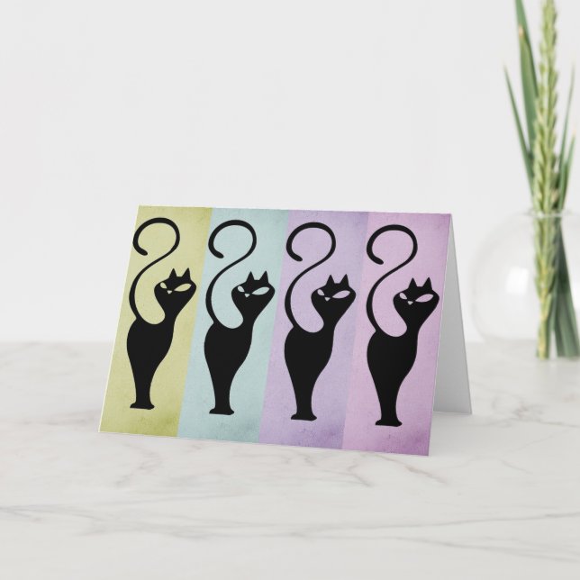 Katzen Whiskykarte Karte (Vorderseite)