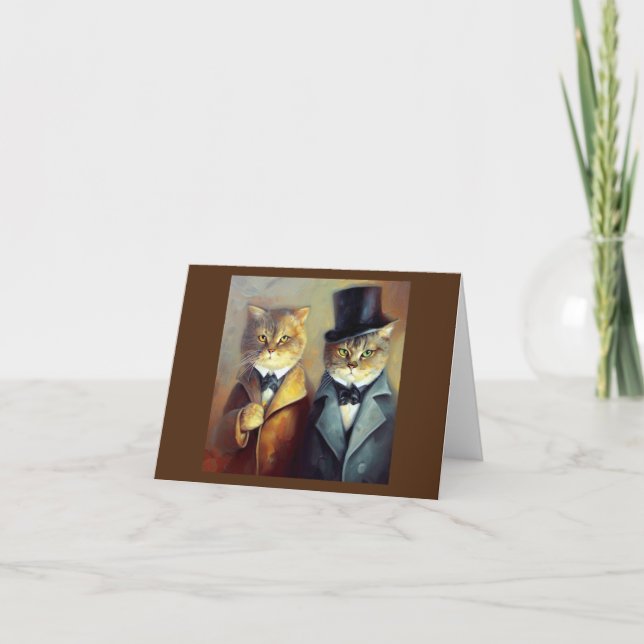 Katzen wie Holmes und Watson Karte (Vorderseite)