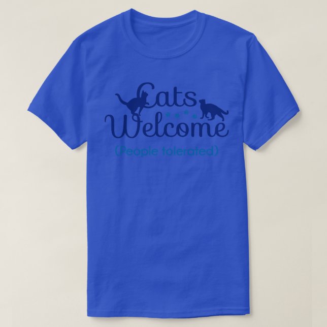 Katzen Willkommen T-Shirt (Design vorne)