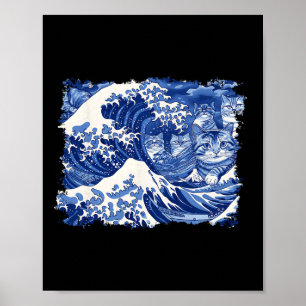 Katzen winken für Kamala Lustige Kamala Harris Kat Poster