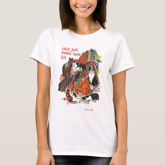 Katzen wollen gerade, um den T - Shirt der (Vorderseite)