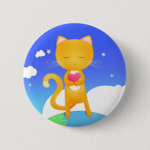 Katzen wollen Weltfrieden - Button-Abzeichen Button