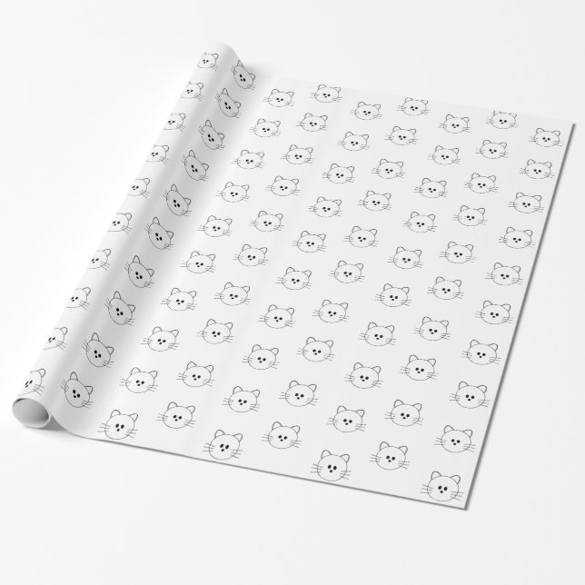Katzen-Wrap-Papier Geschenkpapier (Ungerollt)