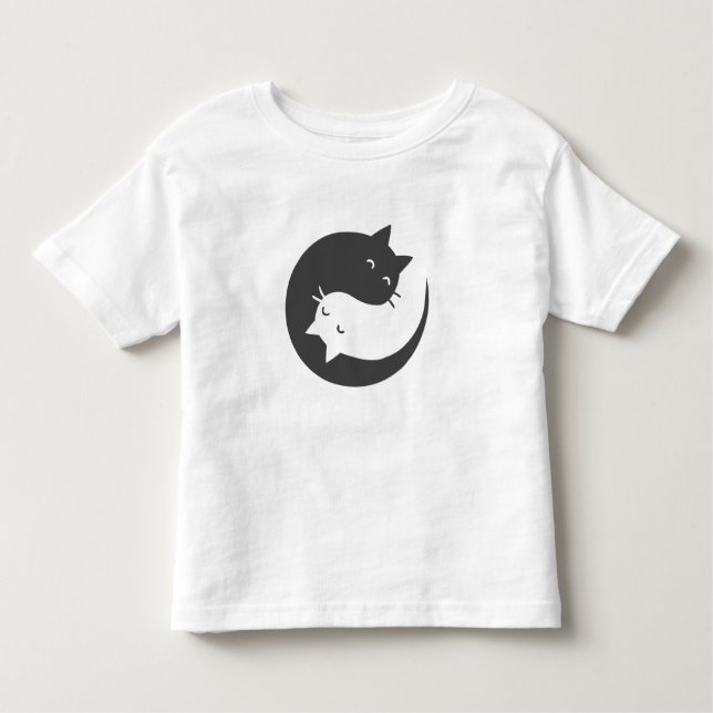 Katzen Yin und Yang mandala - Wählen Sie Hintergru Kleinkind T-shirt (Vorderseite)