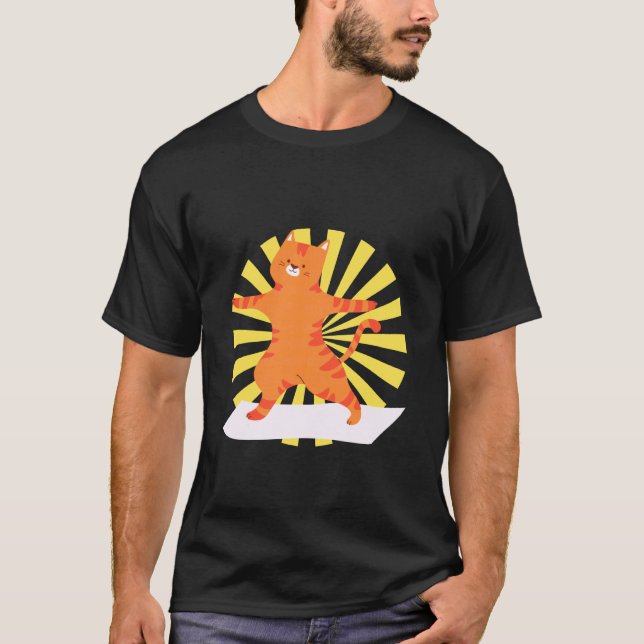 Katzen-Yoga-Kitty T-Shirt (Vorderseite)