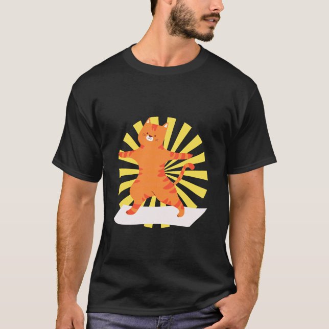 Katzen-Yoga-Kitty T-Shirt (Vorderseite)