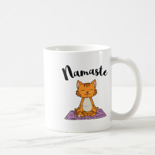Katzen Yoga Namaste Shirt Frauen Mädchen Kätzchen Kaffeetasse
