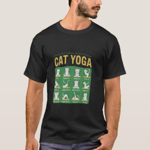 Katzen Yoga-Posen Katzen praktizieren Achtsamkeit  T-Shirt