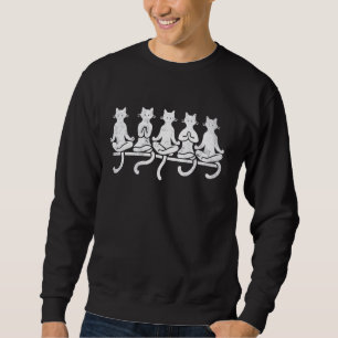 Katzen Yoga Posen Minimalistische Art - Zen Cat Me Sweatshirt