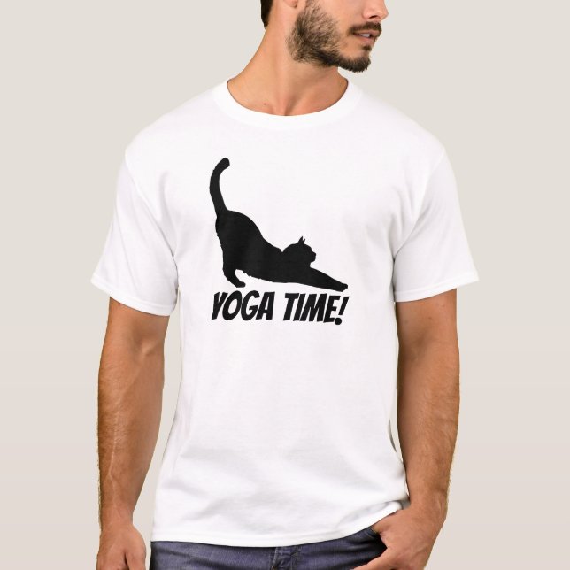 Katzen-Yoga-Zeit-T - Shirt (Vorderseite)
