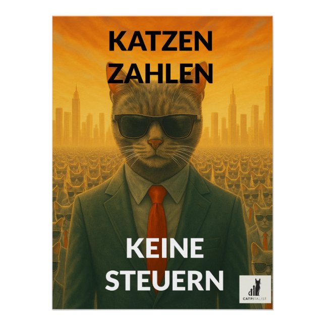 Katzen Zahlen Keine Poster (Vorderseite)