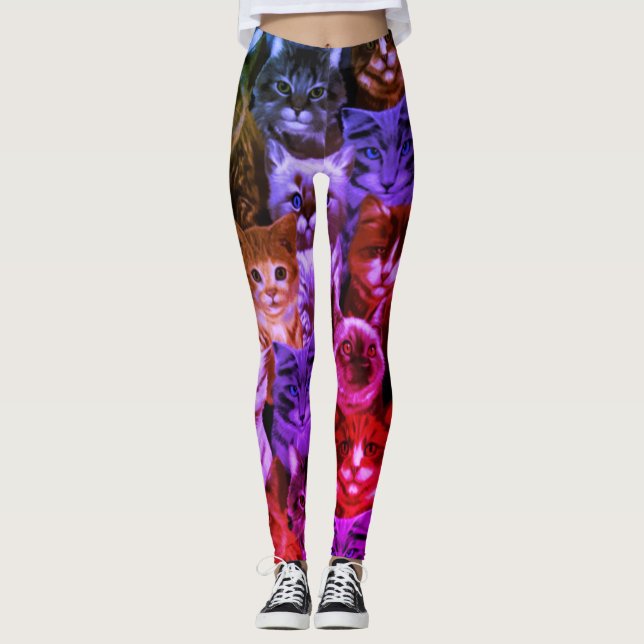 Katzen Zeitlose Schätze Leggings (Vorderseite)